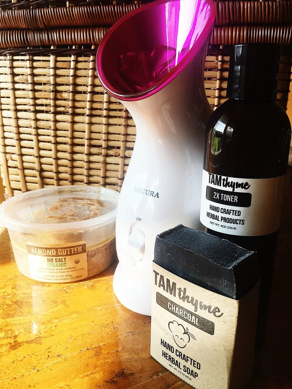EXFOLIATION REGIMEN (CHARCOAL SOAP, HERBAL TONER, STEAMER AND ALMOND BUTTER)