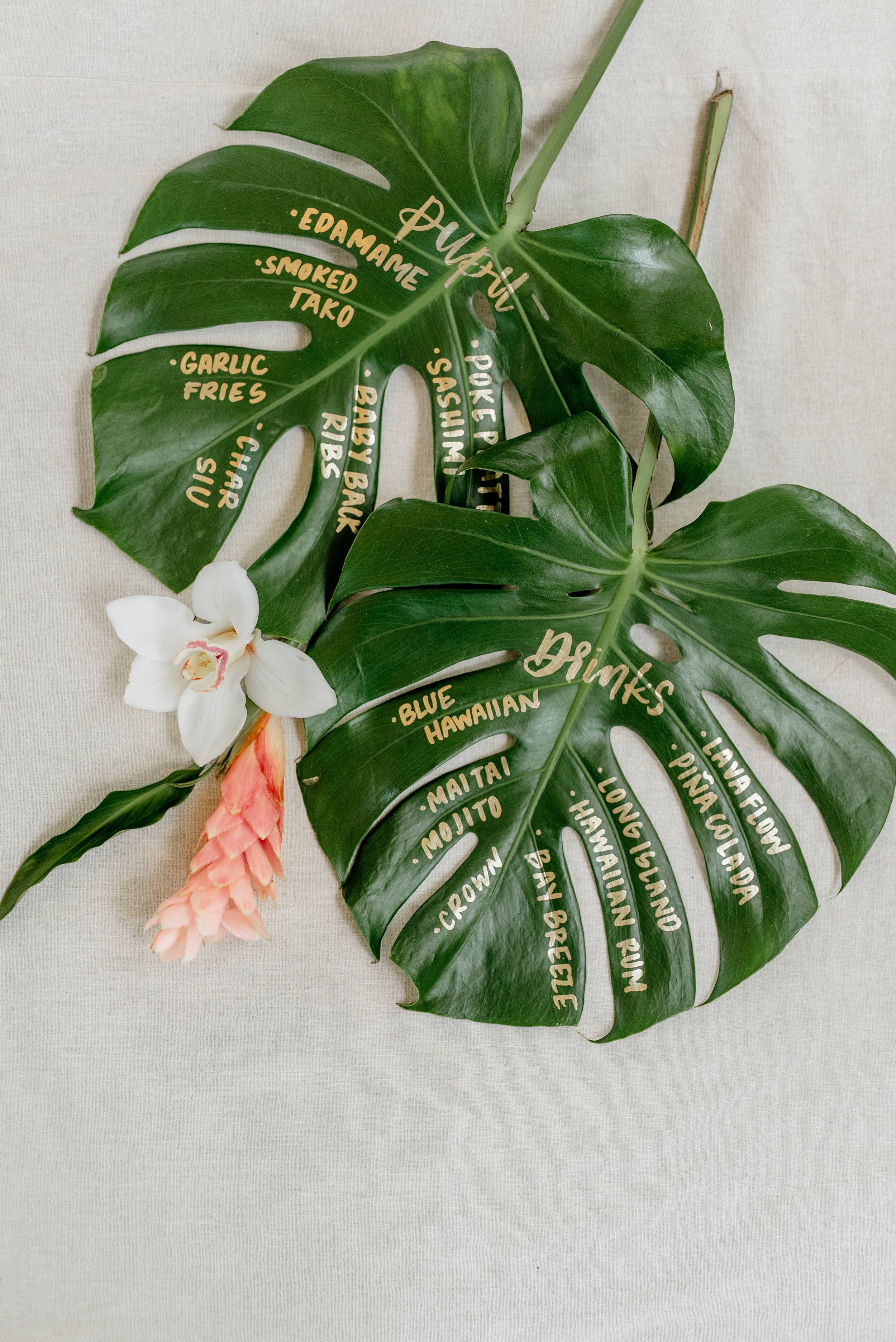 Menu on Leaves