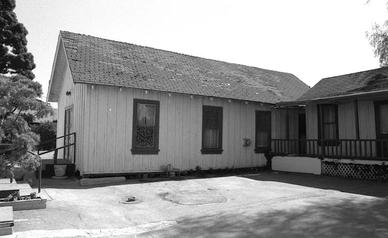 The original Wintersburg Japanese Presbyterian Mission church, dedicated in 1910 (photo by Phil Brigandi, 1986, courtesy the Center for Oral and Public History, California State University, Fullerton).
