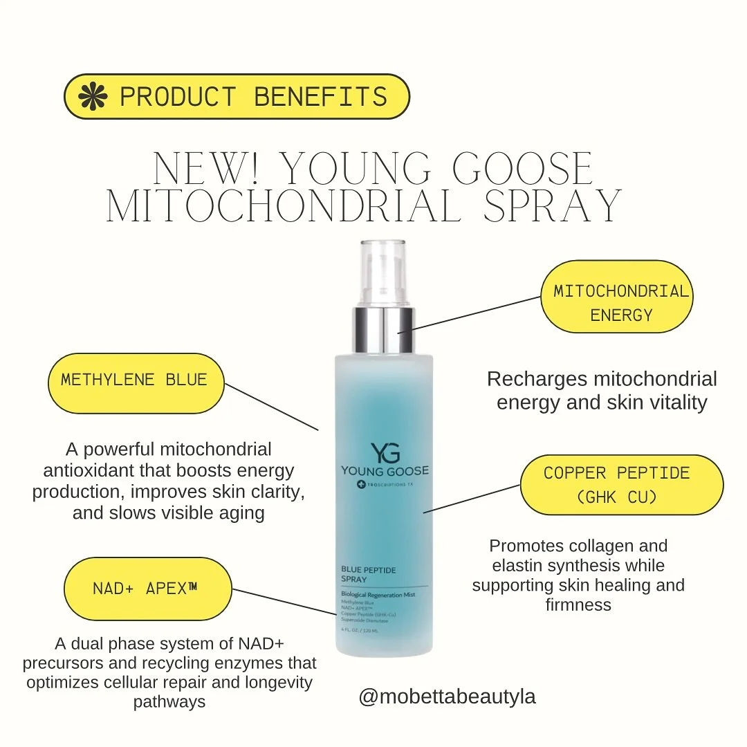 😮&zwj;💨 whew, one of my new recent favorite adds to my beauty arsenal. @young_goose_skincare blue peptide mitochondrial upgrade mist&mdash;is the thing you never knew your skin needed.

The Young Goose Blue Peptide Spray is more than a hydrating mi