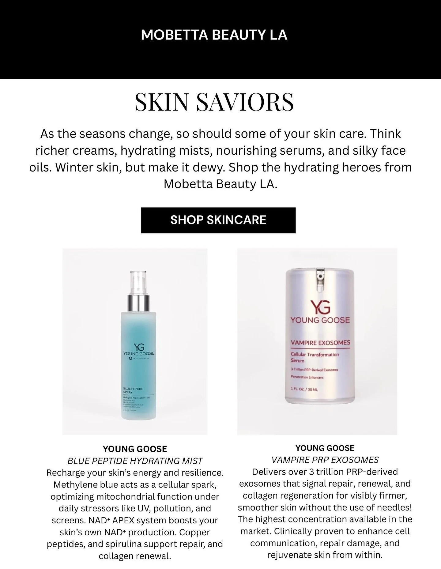 Rounded up some of my favorite winter skin saviors and also added to the online store! ☺️

Check out some of my picks that&rsquo;s personally been saving me this season. Take 10% off Young Goose now through Dec. 20, with free shipping on orders over 