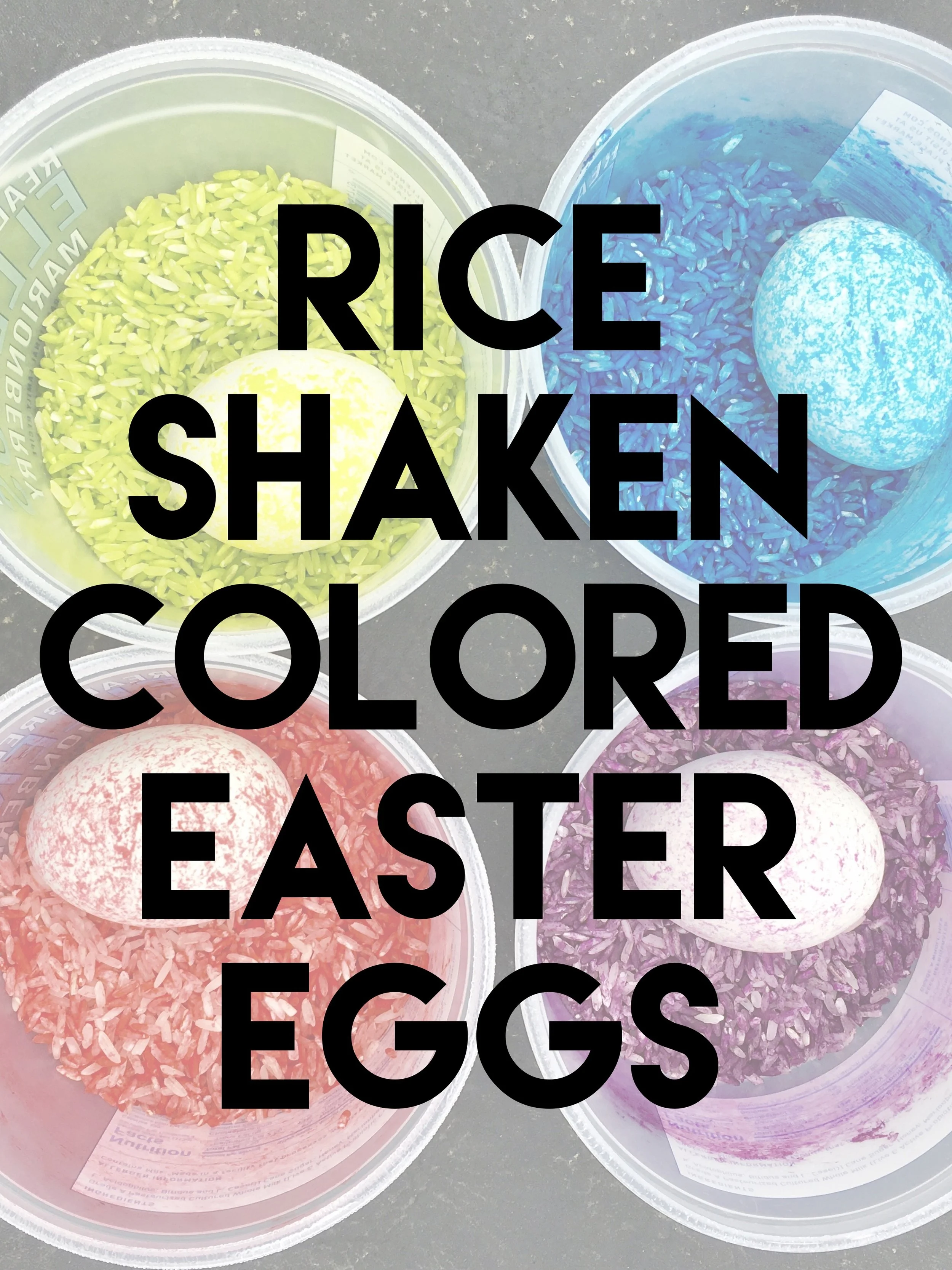 Shaken, Not Stirred, Rice Colored Easter Eggs