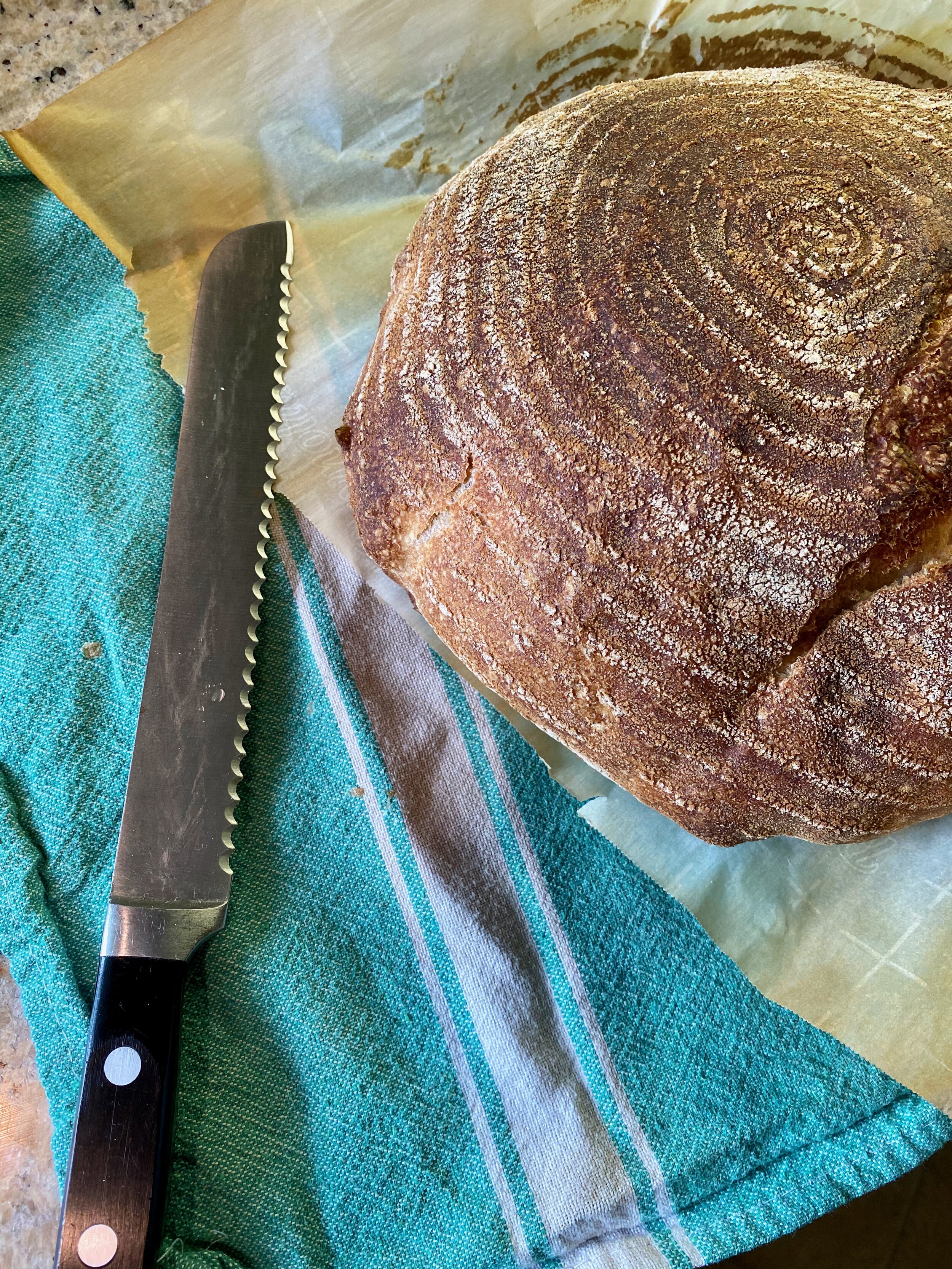 No Knead Sourdough