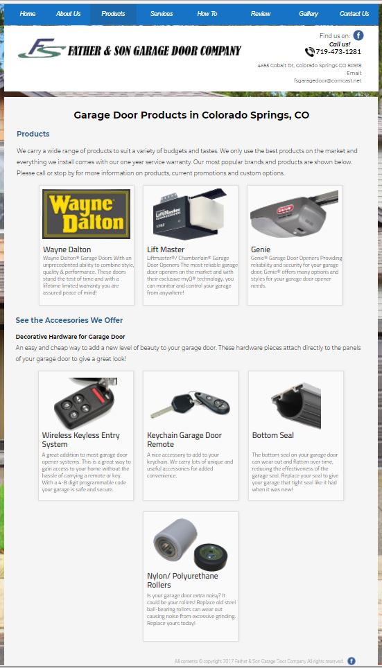 Updated Website Live Father Son Garage Door Company