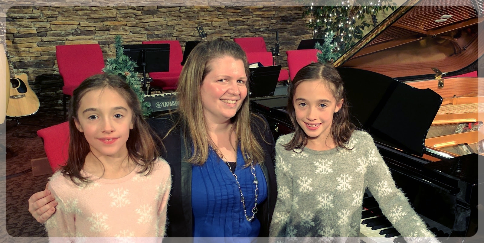  Alexis &amp; Mathilde Lightwood with Sarah at the 2017 Fall Recital 