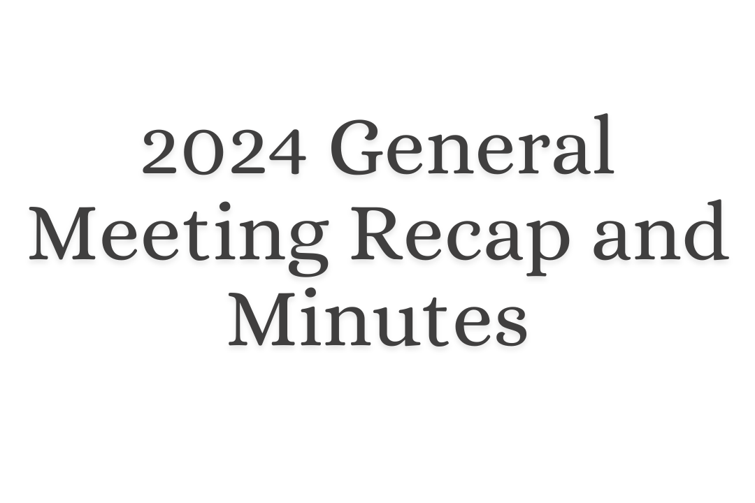 Minutes for 2024 General Meeting