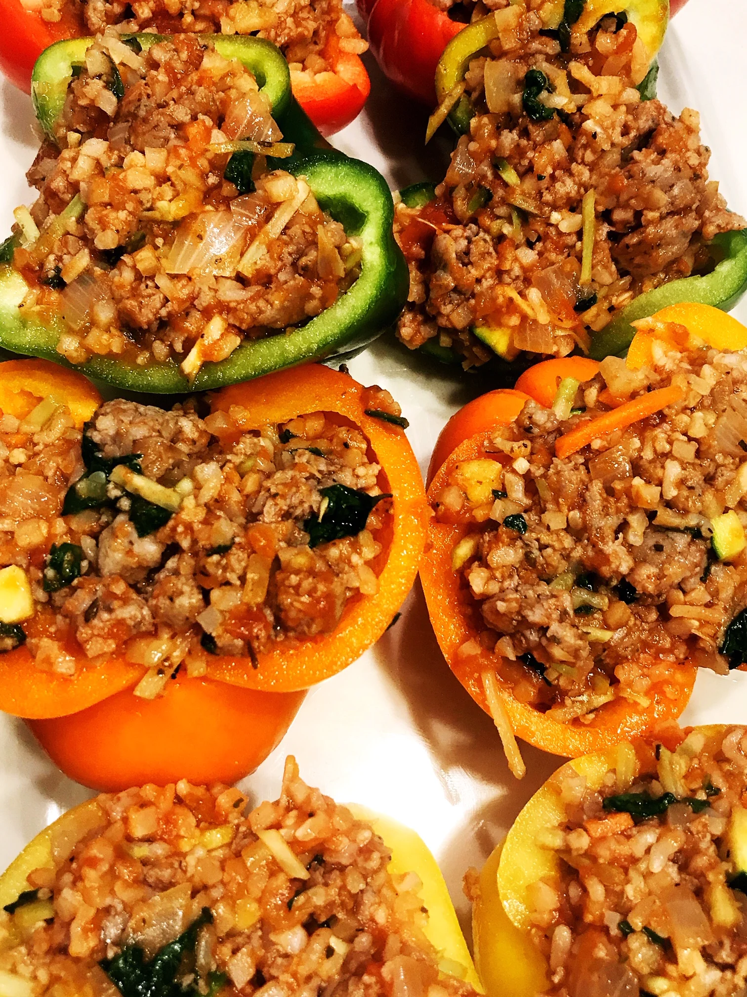 Italian Sausage and Veggie Stuffed Peppers
