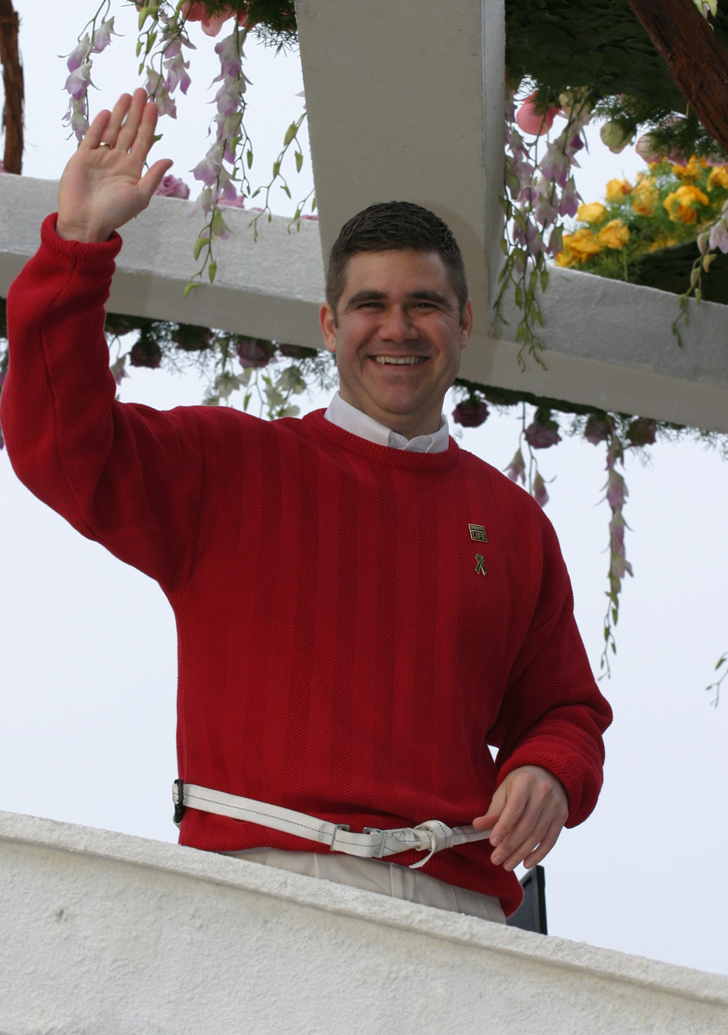 Ryan Zinn, a heart recipient since 1988, wore the bright red of his alma mater, the Ohio State Buckeyes. (Photo: Scott Weersing)