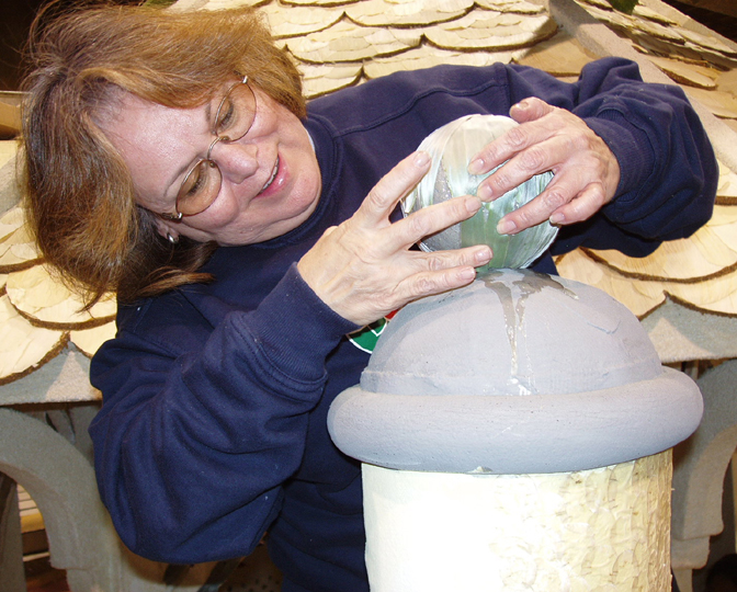 Esther-Marie Carmichael's attention to detail was and remains invaluable on the decorating floor. (Photo: Bryan Stewart)