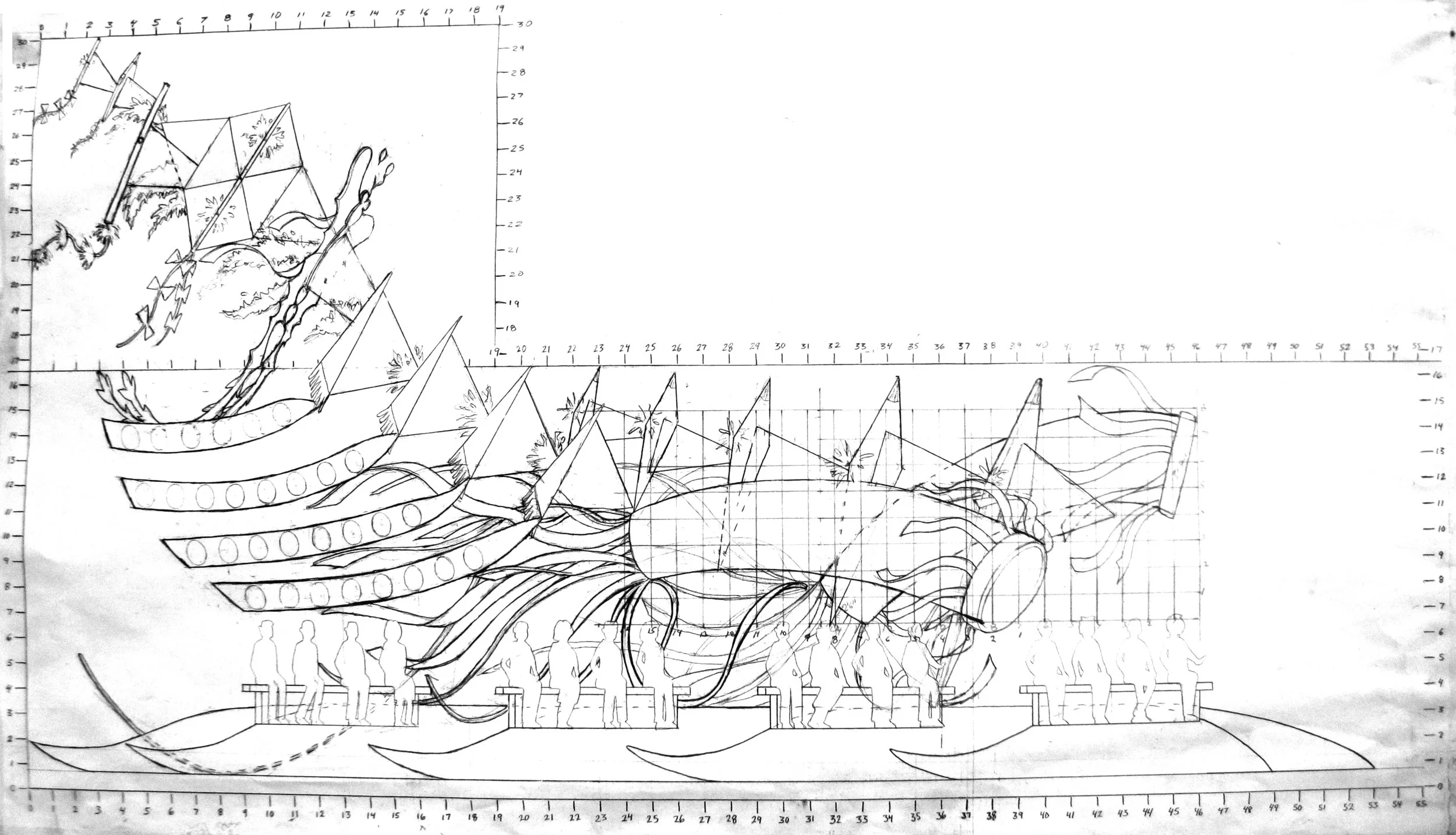 The menagerie of kites made for a highly complex blueprint. (Illustration by Dave Pittman)