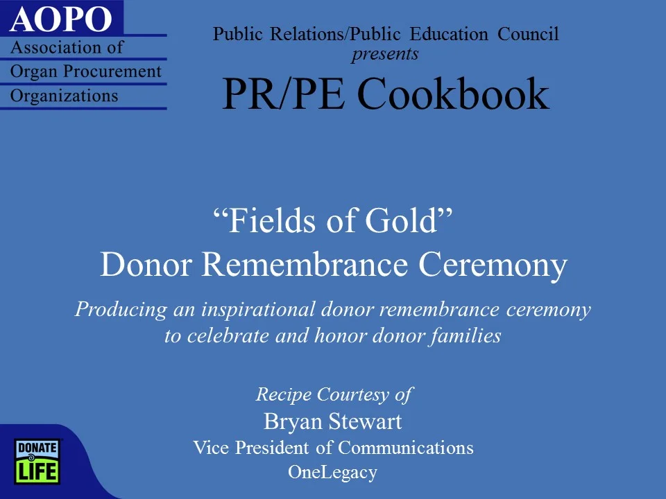 A standardized PowerPoint template guided up to 40 conference call participants through a "recipe."