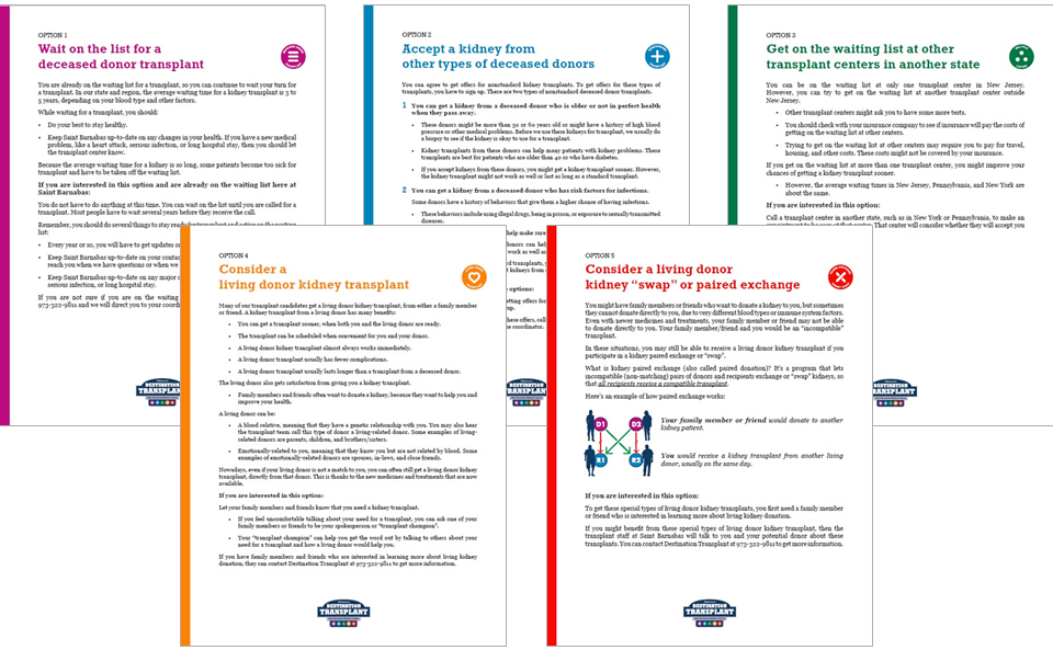 The icons' color scheme was extended to information sheets...