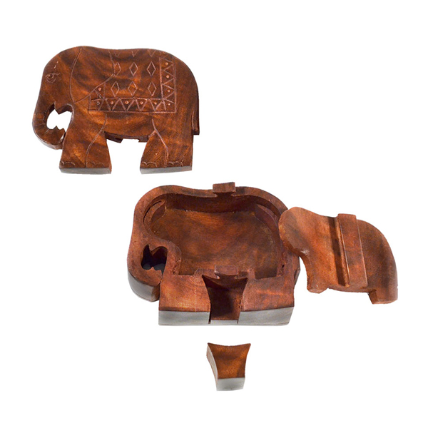 Multiple Styles Fair Trade Recycled Wooden Animal Puzzle Boxes from India 