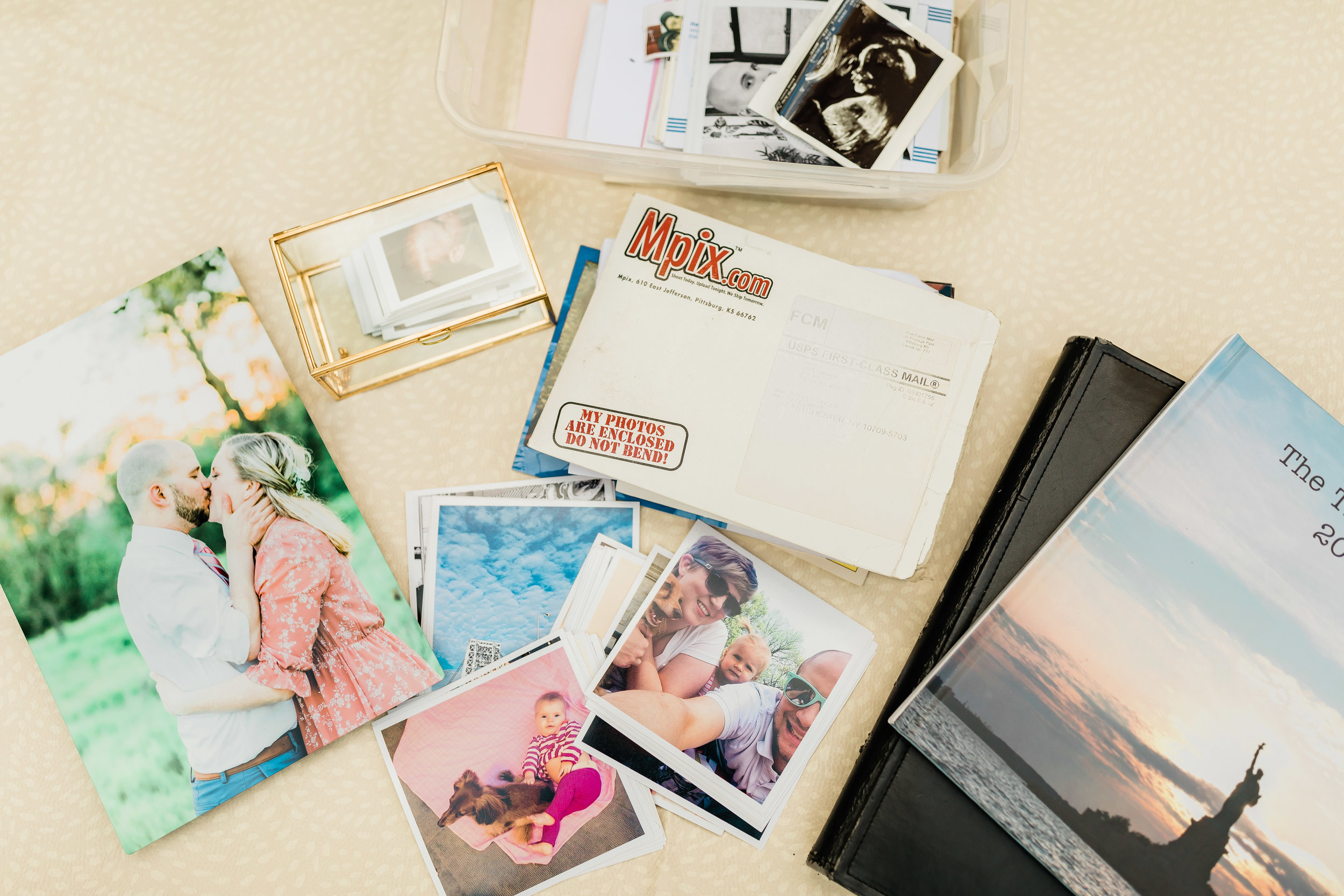 flat lay of photo print products