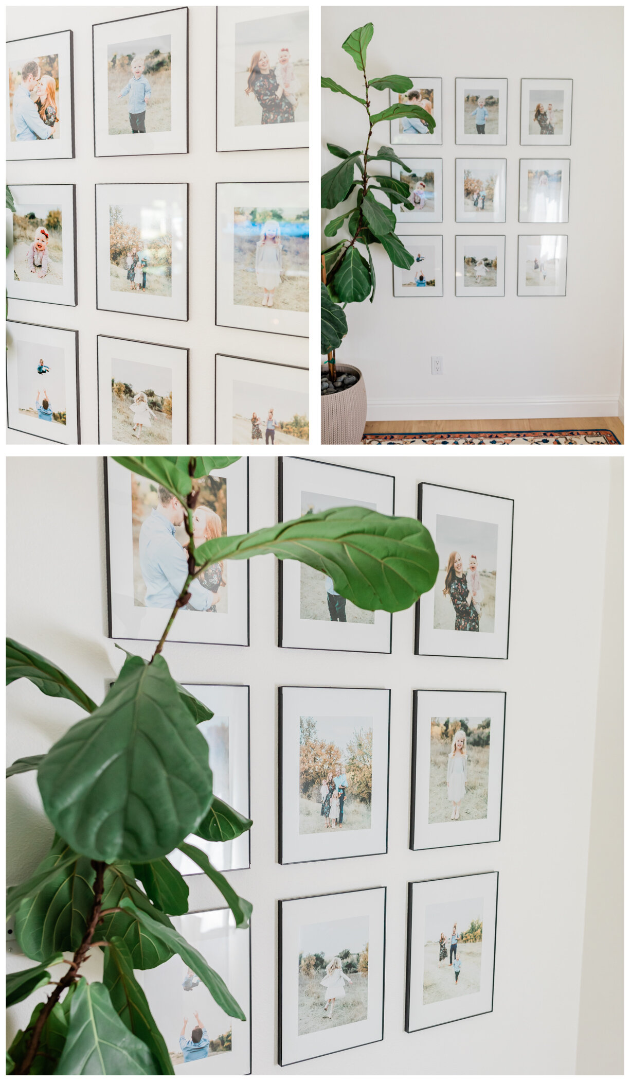 Gallery wall from The Mckell House, images in frames by the talented Lavender Fig Photography.