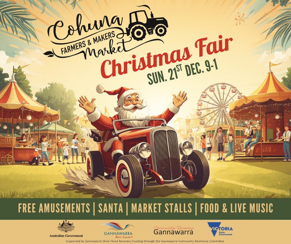 Cohuna, I&rsquo;ll be at the Cohuna Christmas Fair this Sunday and I can&rsquo;t wait!

This is our final market before Christmas, so if you&rsquo;ve been meaning to stock up on gifts, grab your favourite soaps or pick up something special for the bi