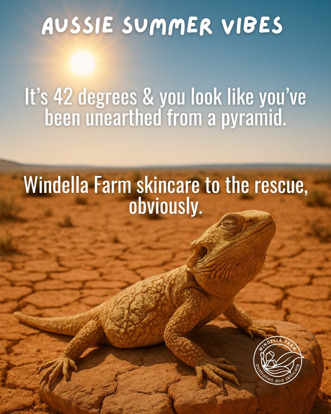 Summer didn't have to go this hard!

If Aussie summer has you looking less sun kissed and more freshly unearthed from a pyramid, you&rsquo;re in good company.
Hot days, dry air and way too much time in the sun can absolutely zap your skin.

Enter Win