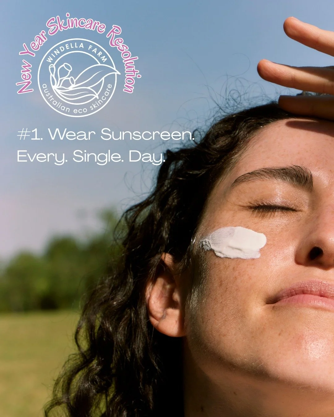 New Year Skincare Resolution #1
Wear sunscreen. Every. Single. Day.

If you&rsquo;re heading out for a walk, sitting by the pool, driving the kids around or just hanging the washing out, sunscreen is non negotiable.
Australian summer doesn&rsquo;t me