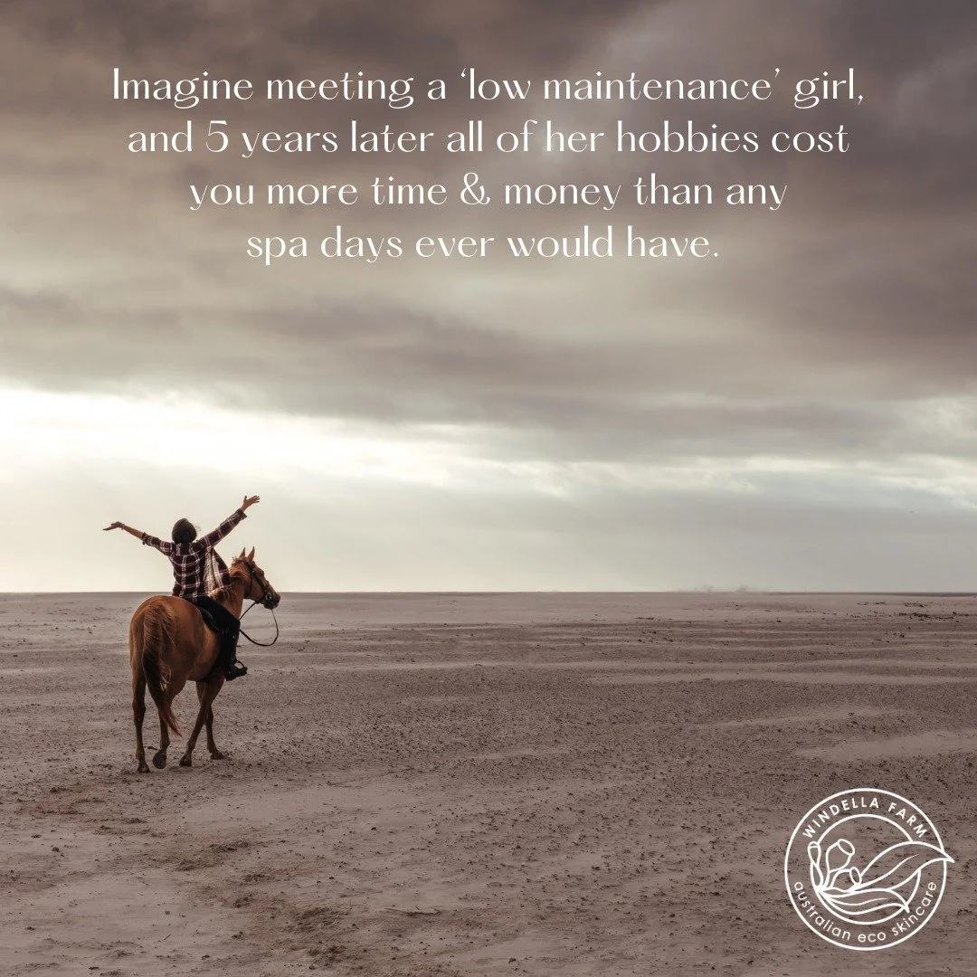 If you're a horse girl (or married to one), you get it! 😝

#horsegirlhumour #lowmaintenancegirl #horsepeople #aussiehorsegirl #countrylife #worthit #windellafarm