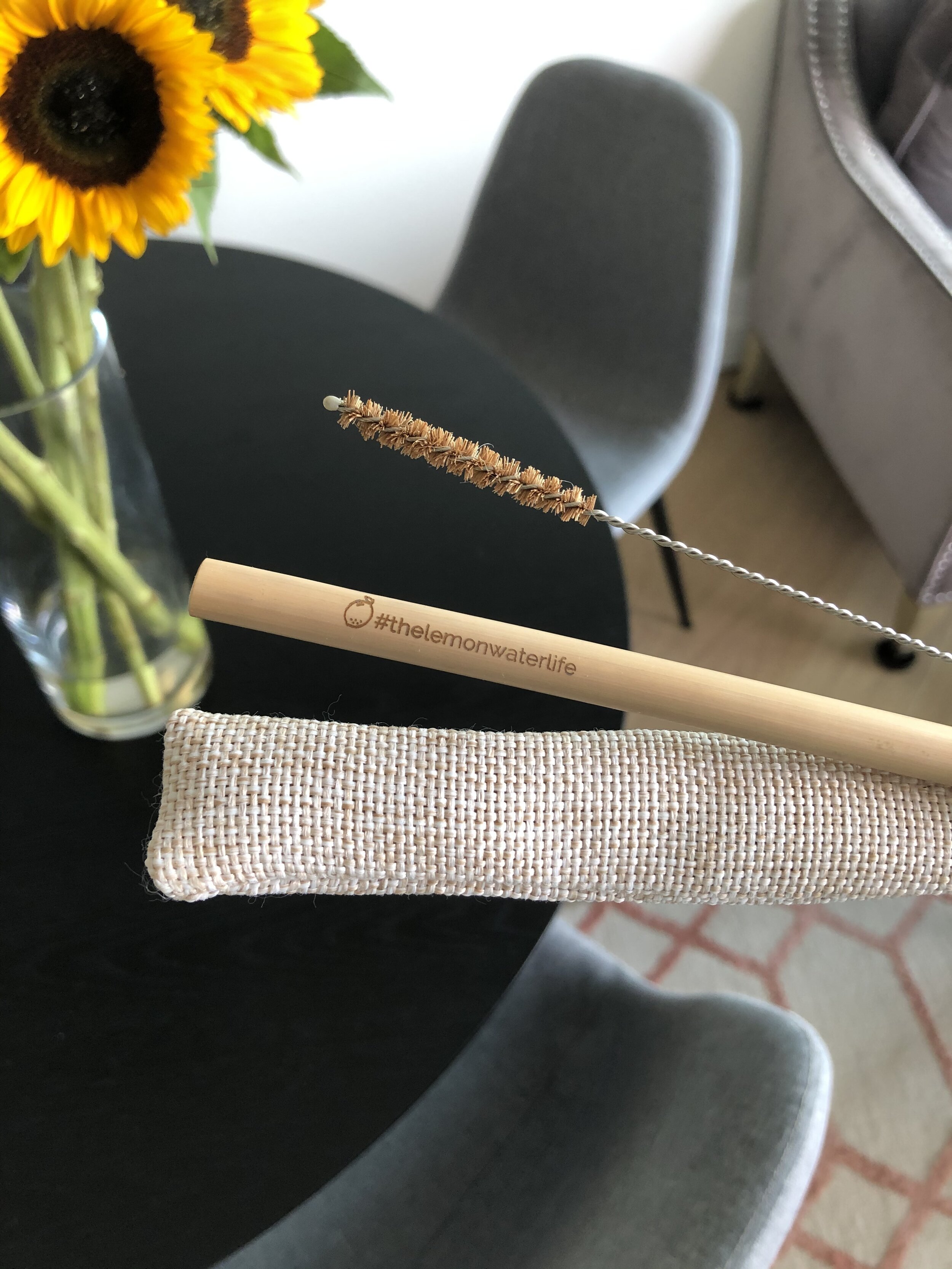 Reusable Bamboo Straw Set