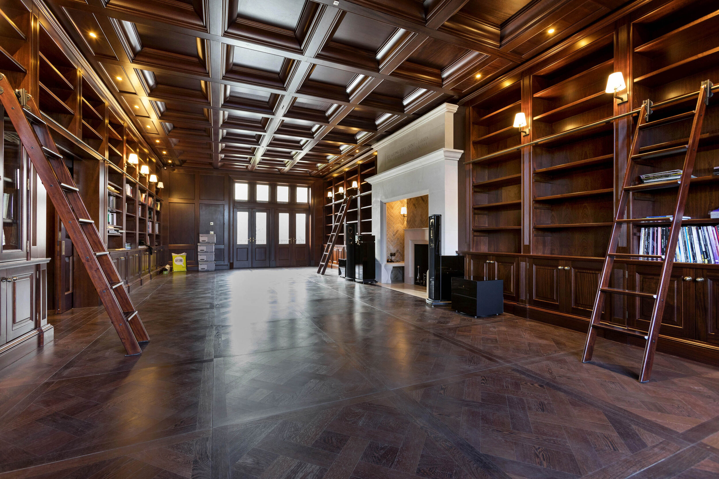 private wooden library room designed sound system thebestshot.co.uk.jpg