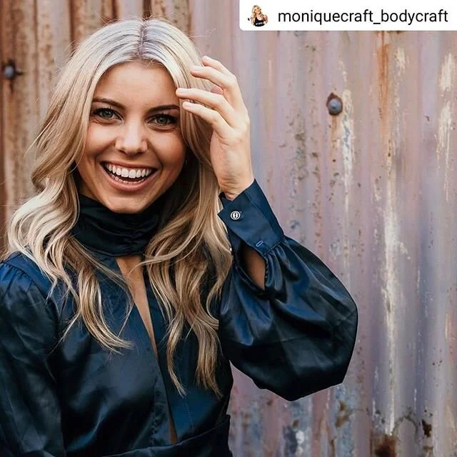 Sometimes you just gotta smile and no-one has a more contageous smile than this amazing lady! .
.
@moniquecraft_bodycraft rocking a beautiful blonde created by @jannelle_urbanfoxhair
.
.
If your loving on Mon's gorgeous dress, you can snap up a deal using her code for @avessa_clothing, they are having a flash 3 day sale AND if you use &ldquo;Mon10&rdquo; within the 3 days you can get an additional 10% OFF too! #YoureWelcome #GetInQuick
