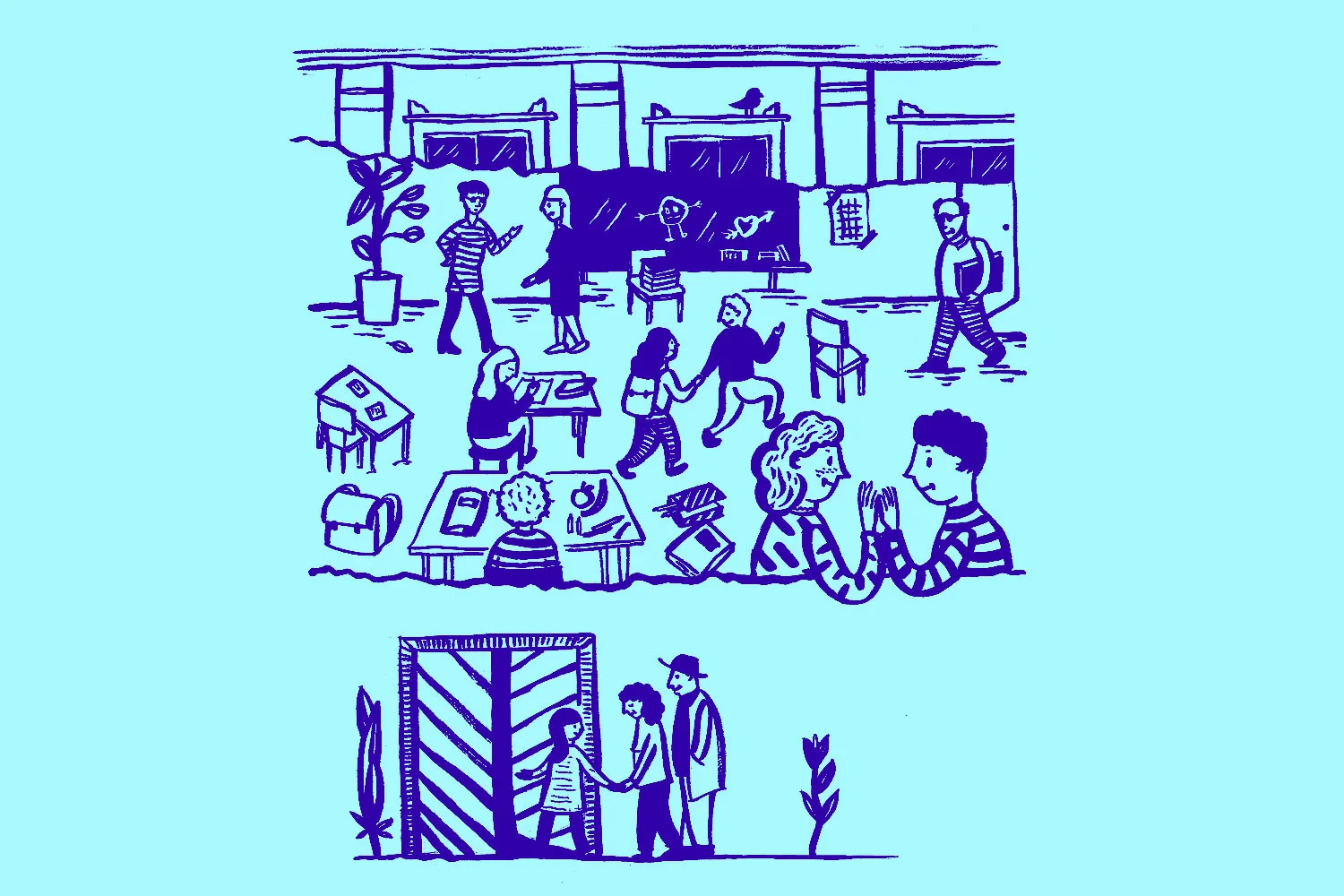 Österreichischer Integrationsfonds – Fonds zur Integration von Flüchtlingen und MigrantInnen (ÖIF) Illustrations to help migrants learning the german language