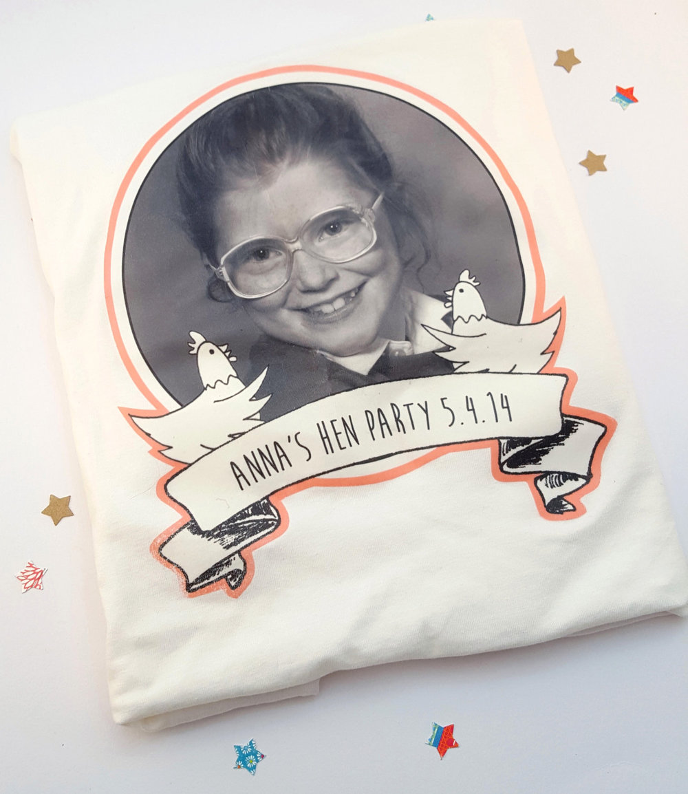 Drama absolutte ecstasy Personalised Iron-on Hen Party T-Shirt Transfers — Oops a doodle