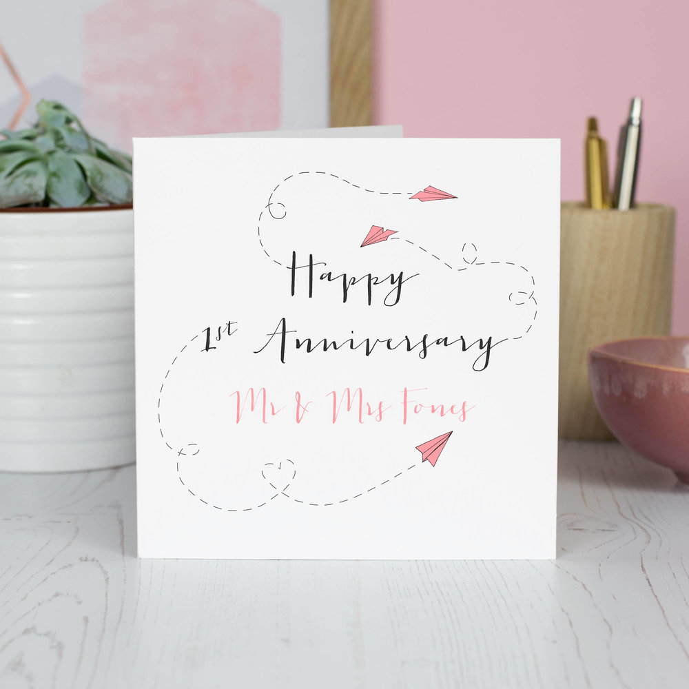 First Wedding Anniversary Card Oops A Doodle