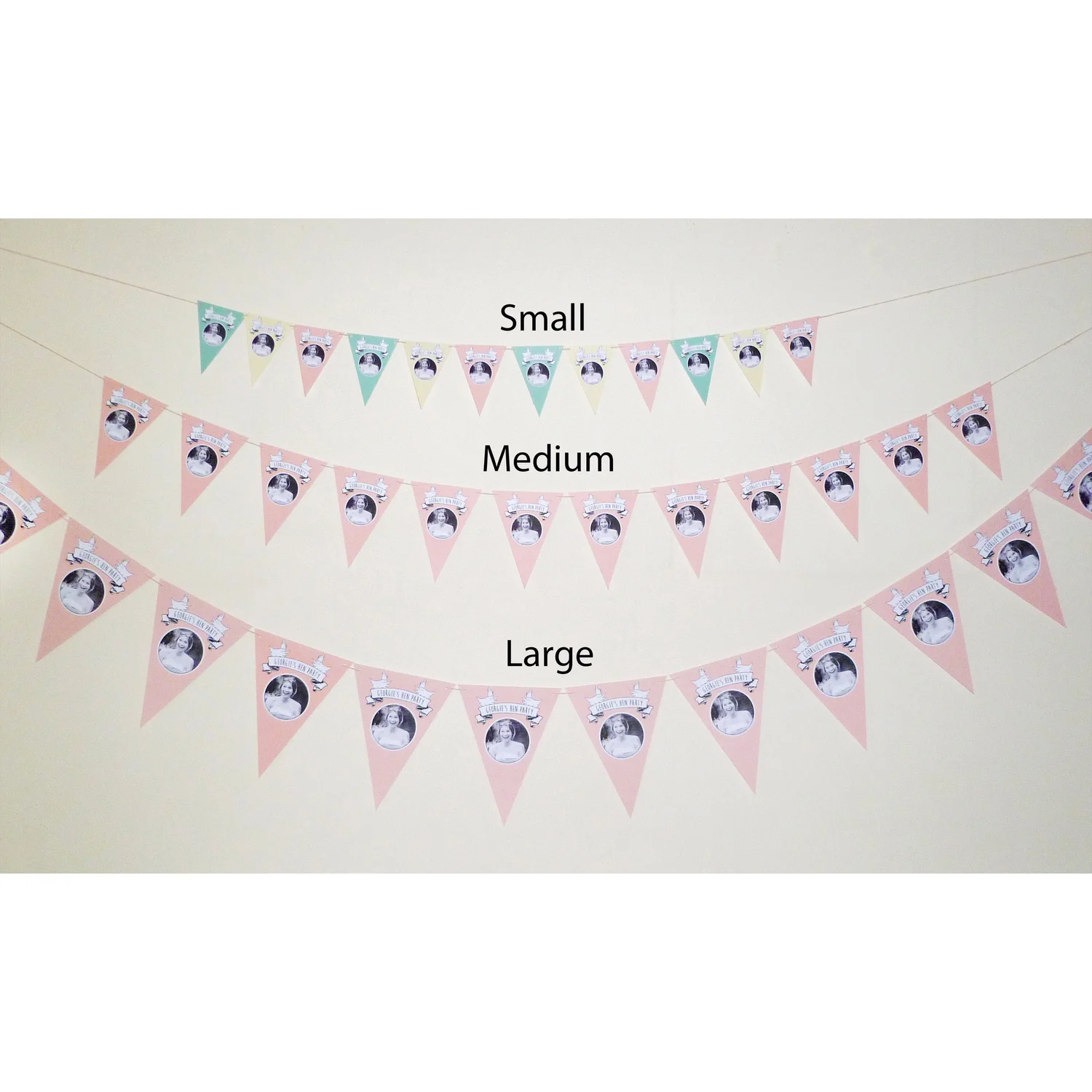 DIY Customizable Hanging Garland Banner Decoration, Gold, 4.5-in, for