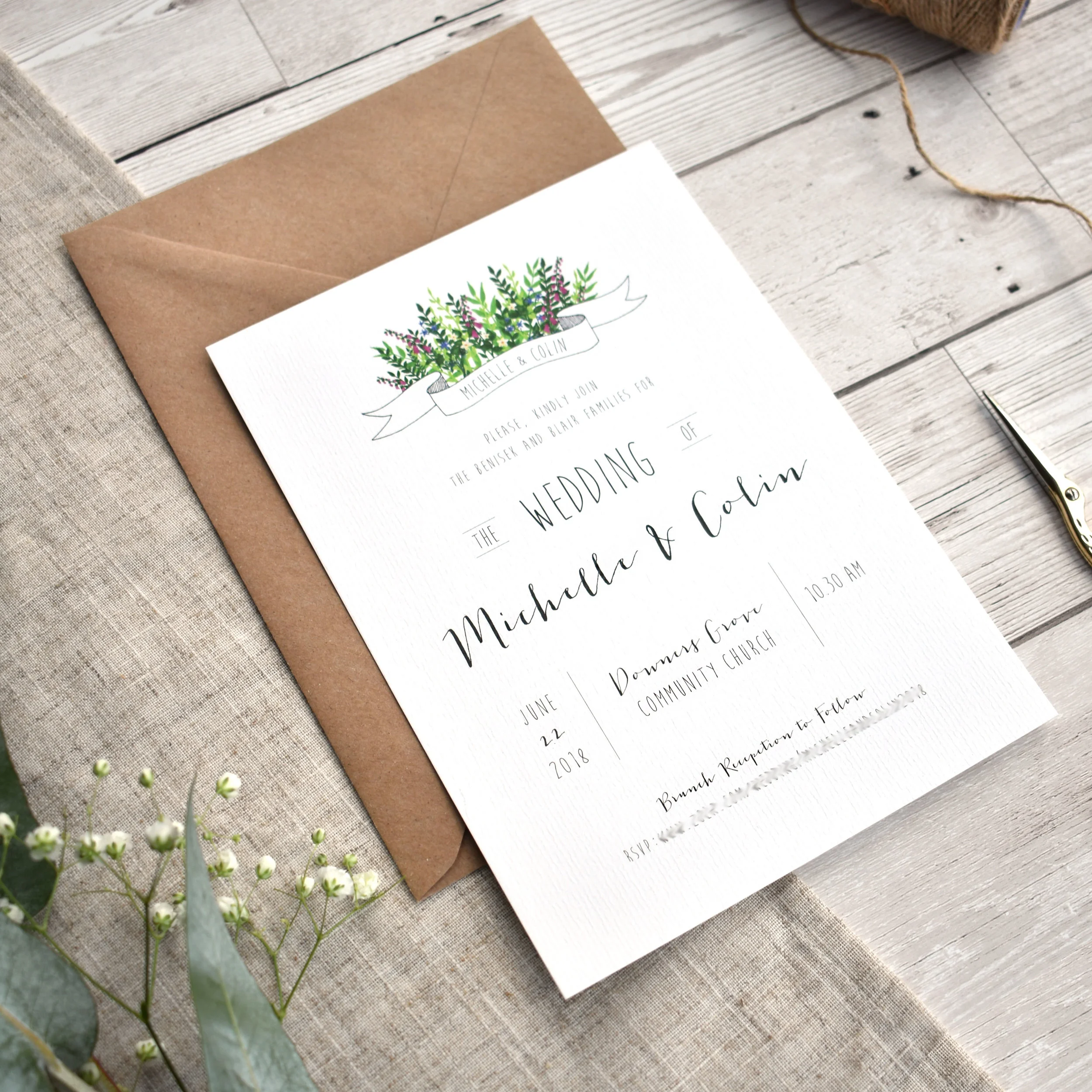Wildflower Wedding Invite