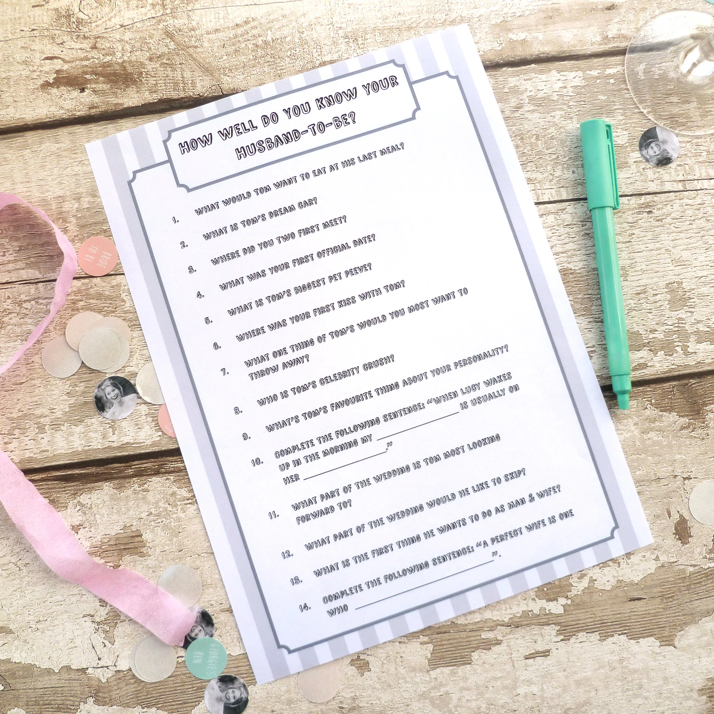 Personalised How well Do You Know Your Husband-to-be? quiz