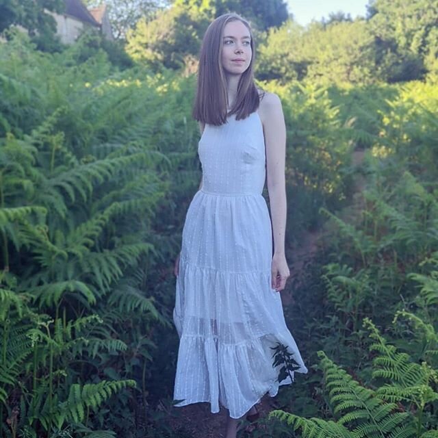 Today for #memademay2020 I've got a new make for you! This dress was made from the remnants of my curtains after they were trimmed to size, and the lining is an old bedsheet. I had a lovely afternoon hand rolled hemming the 192&quot; hem. After seein