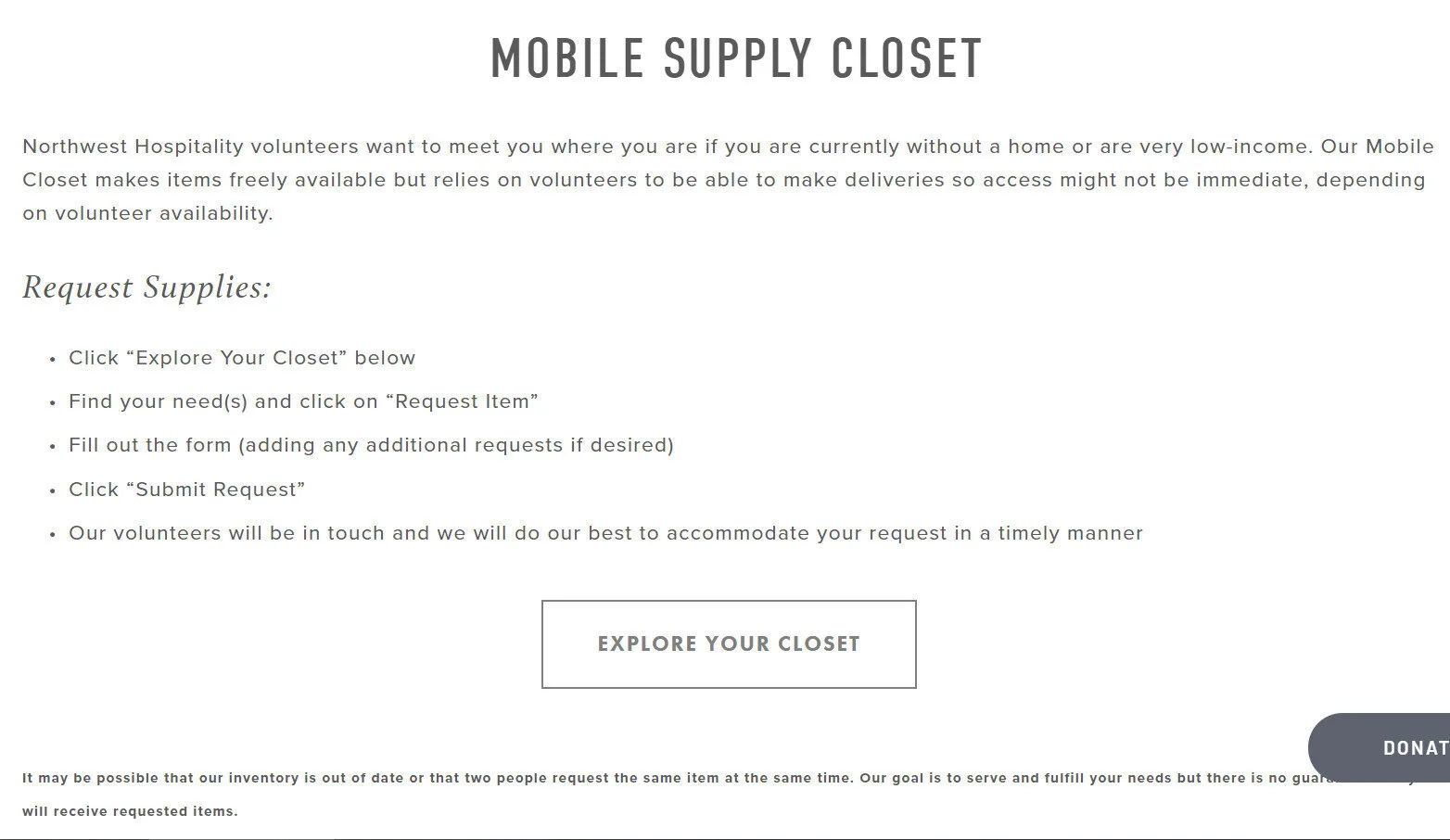 Mobile Supply Closet