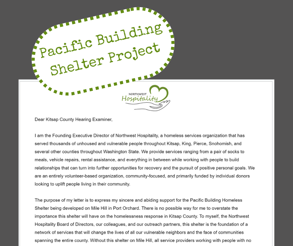 Pacific Building Homeless Shelter (Kitsap County) - Public Comment