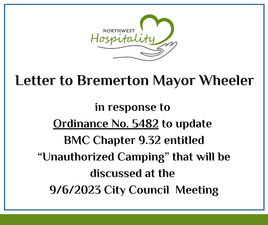 Letter sent to Bremerton Mayor