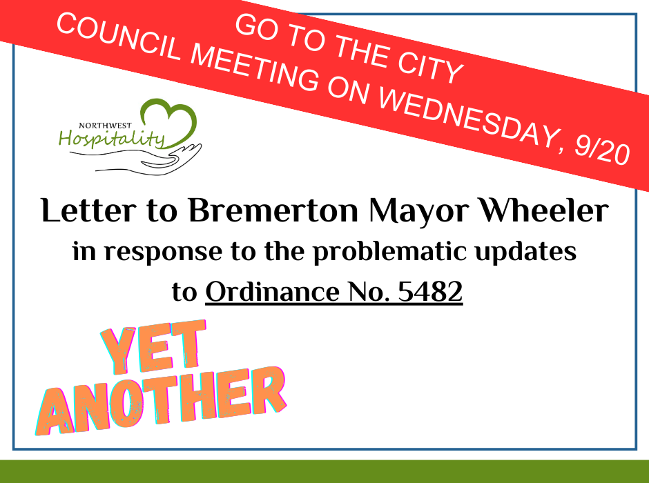 Yet Another Letter sent to Bremerton Mayor