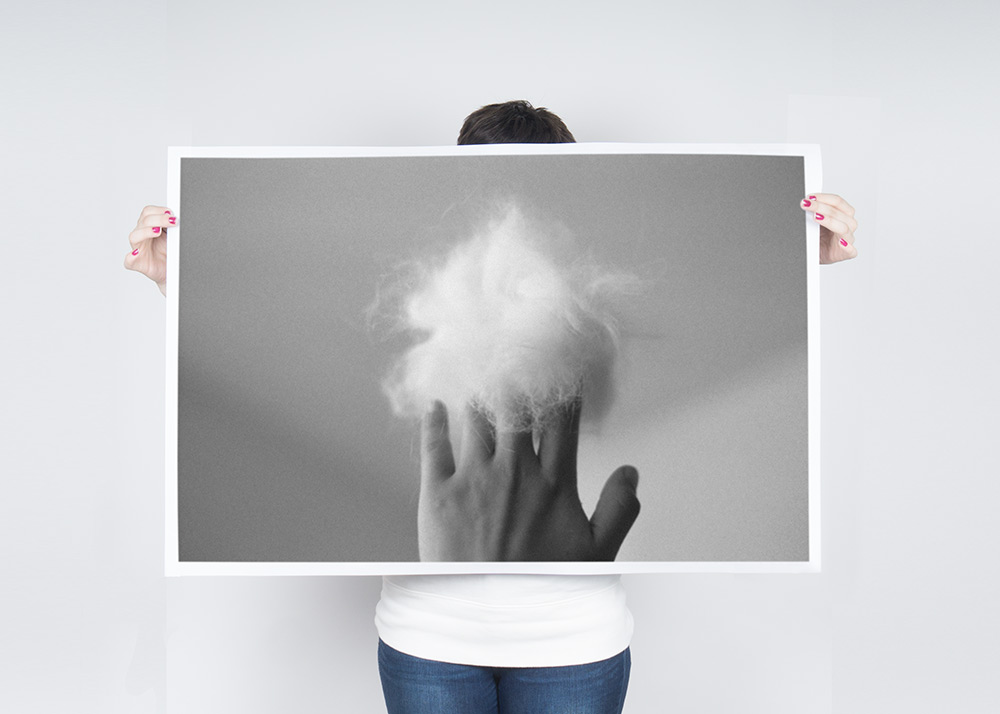 B/W Hand Cloud Poster $25.00 - $32.50