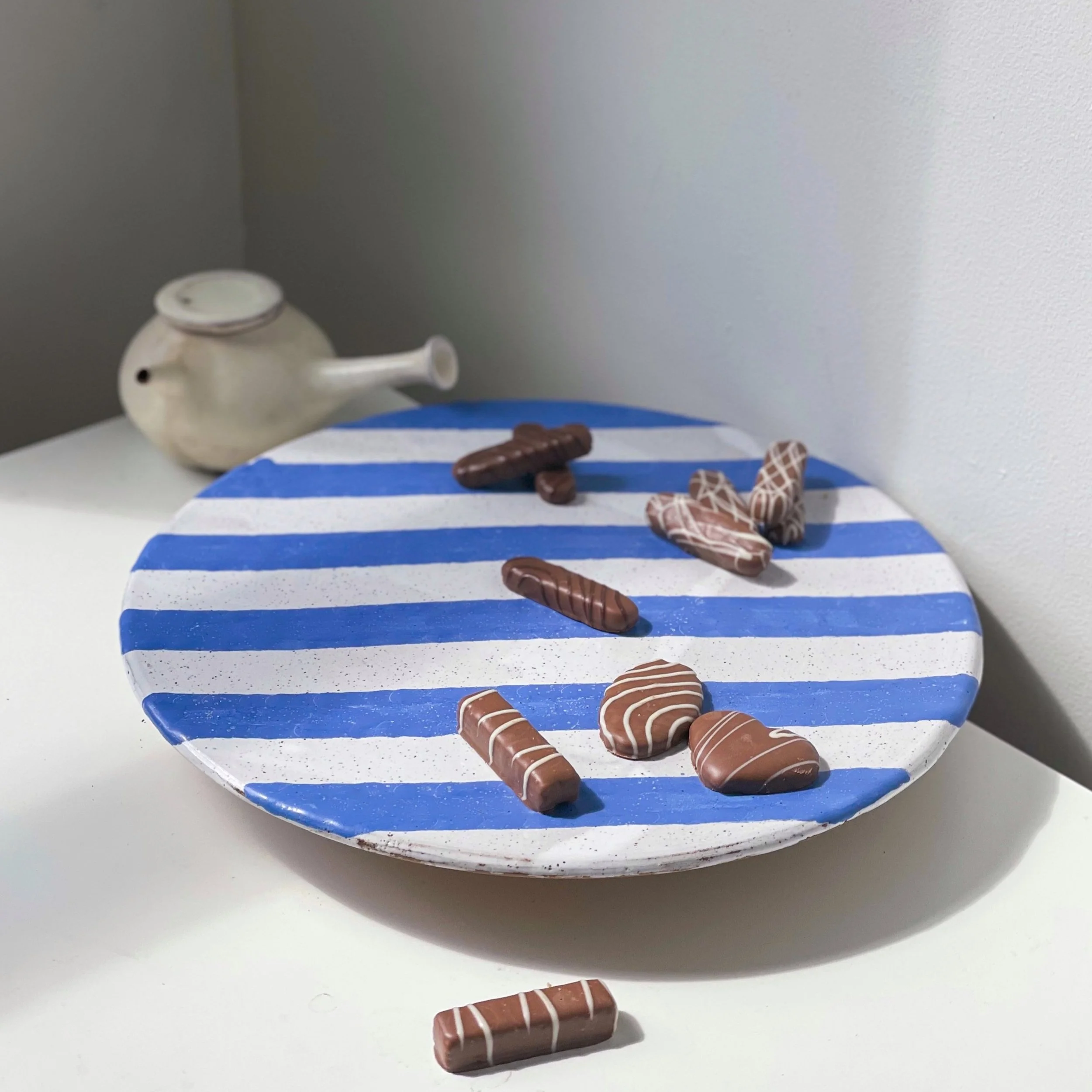 Made To Order: Striped Lazy Susan - Blue