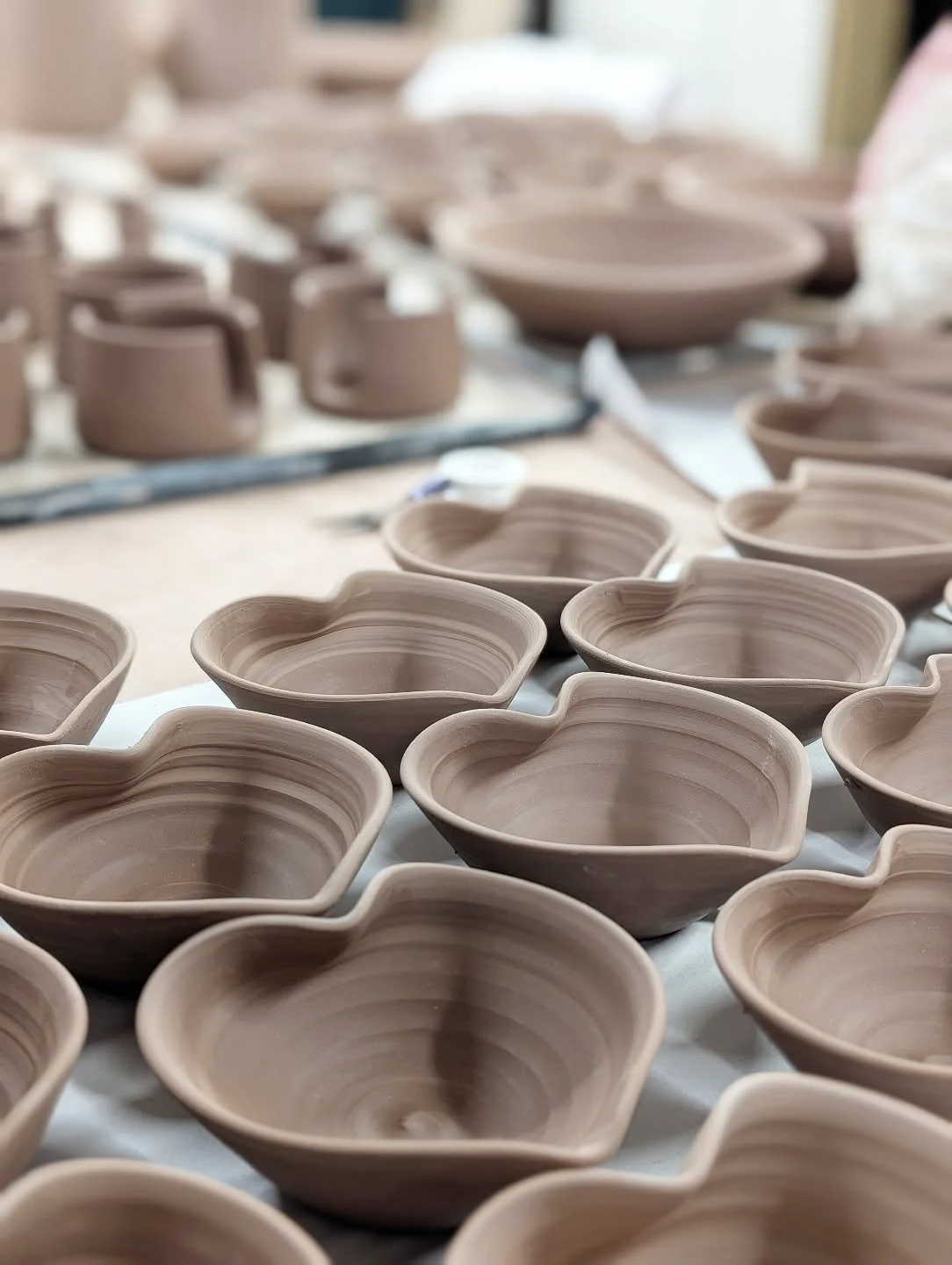 Last year I made approximately 5000 pots.  I used 3 1/2 tons of clay and 400 lbs of dry glaze materials.  I probably fired 100 kilns.  Bestsellers were mugs, vases and small bowls.  75% of my sales where wholesale, 25% where direct.  These sales are 