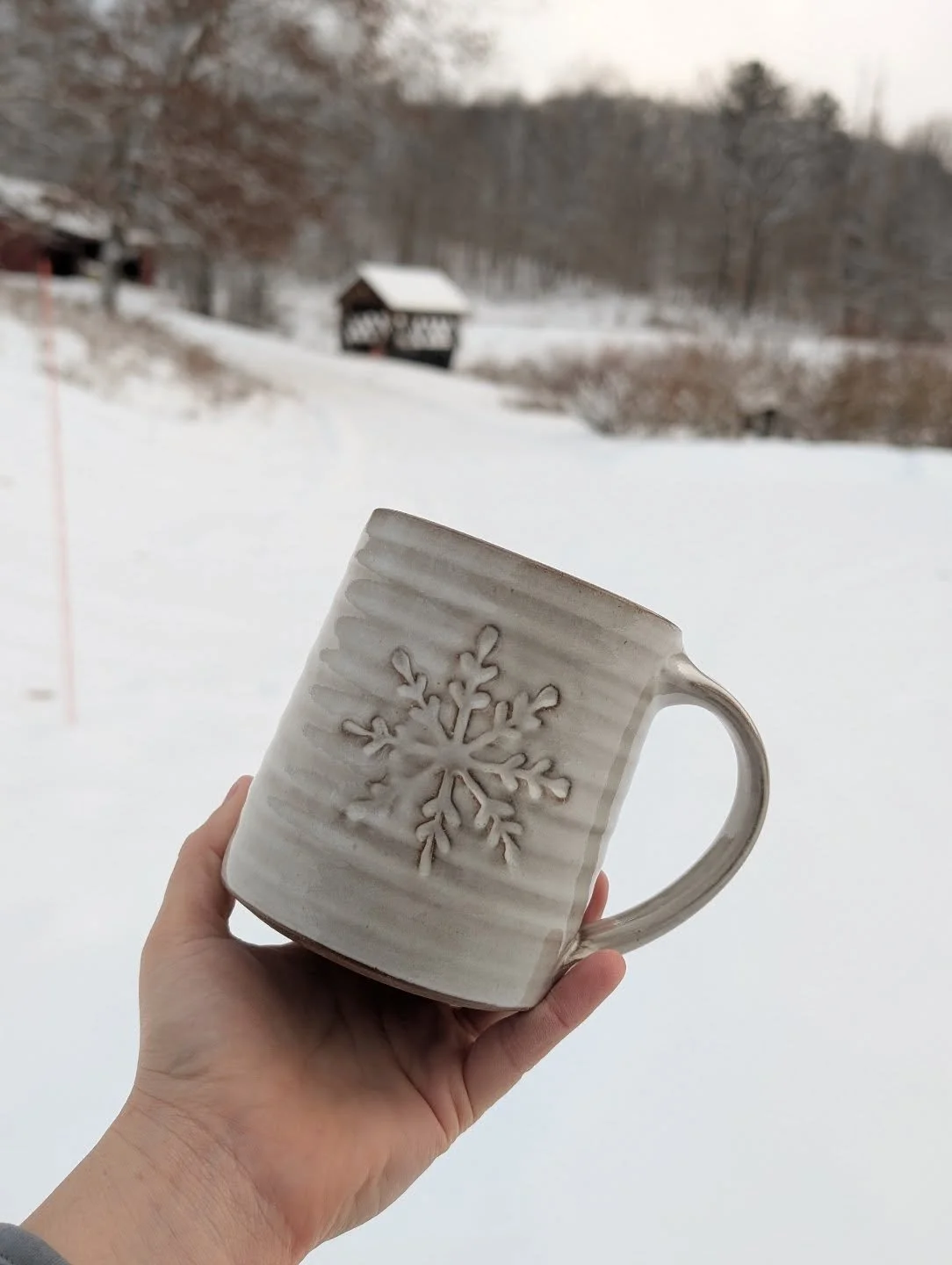 I'm thrilled that we have snow for Wassail Weekend in #woodstockvt!  I'll be at the Masonic Hall with pottery Saturday 10-4 and Sunday 10-2.  This will be the last sale I do in 2025 but stores are stocked and I already have reorders on the books for 