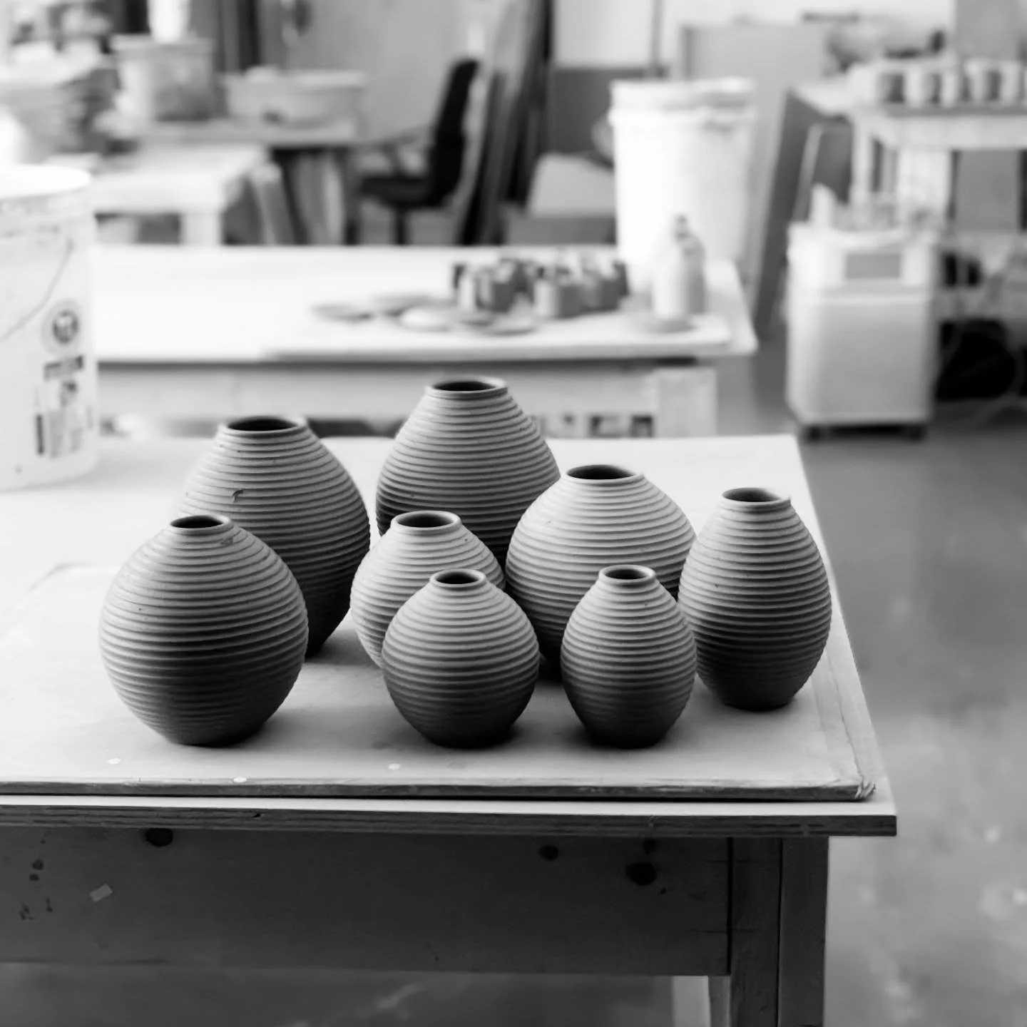 Making striped vases for @womensfestvt !