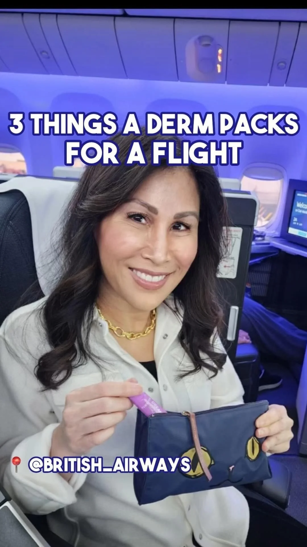 3 THINGS A DERM PACKS FOR A FLIGHT