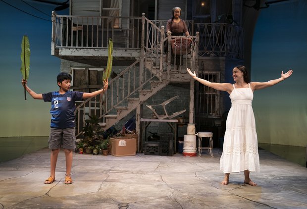   Mojada  by Luis Alfaro  Directed by Chay Yew • Scenic Design: Arnulfo Maldonado • Lead Scenic: Holly Fasciano  Helped mix and apply concrete to floor, painted and distressed deck, railings, windows, and doors 