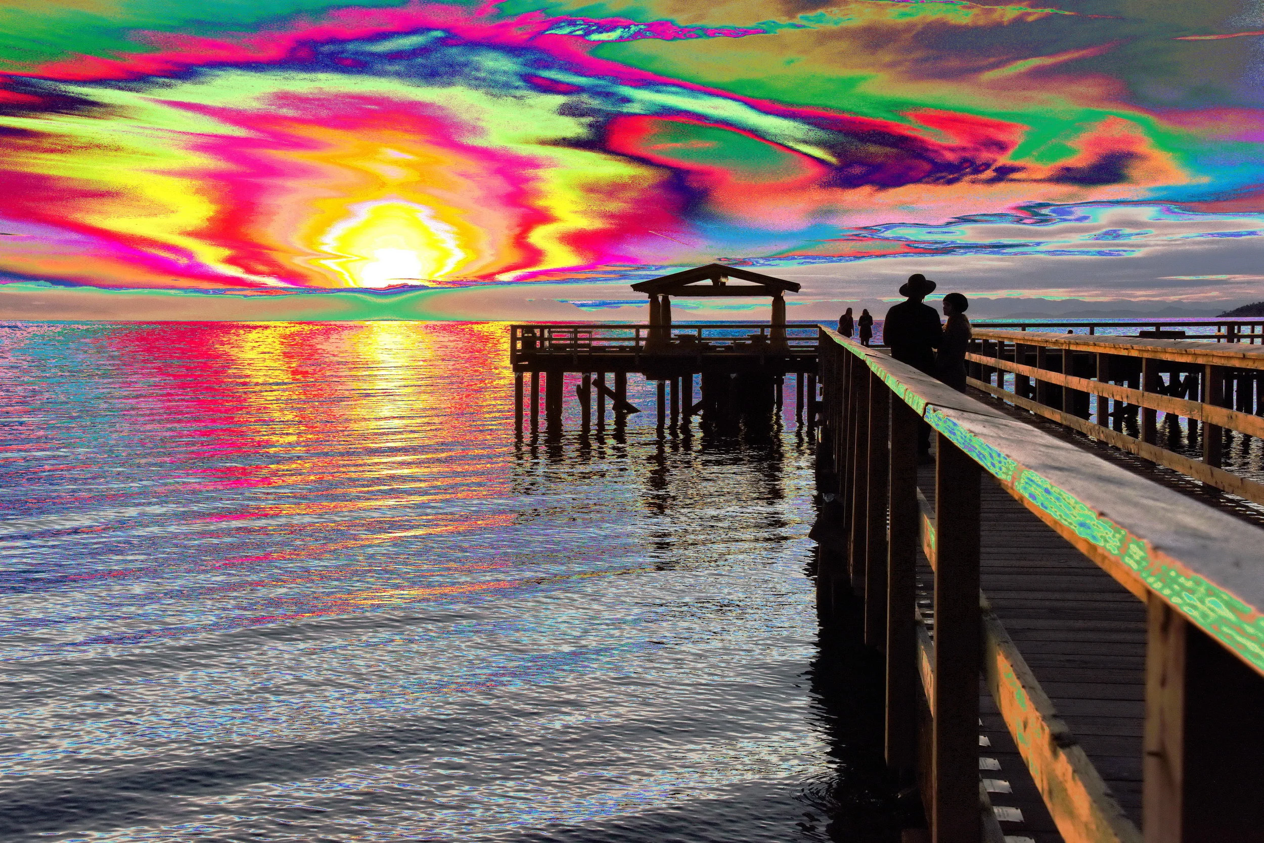 Another Mind Expanding Day at the Davis Bay Pier 16 x 24 Canvas 225.00 16 x 24 DD Aluminum 300.00 12 x 18 HD Aluminum 200.00 also available in 5 x 7 Art Card