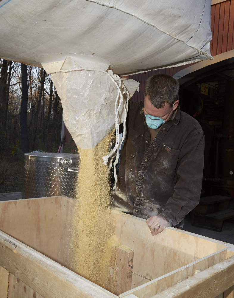 Loading the corn bin