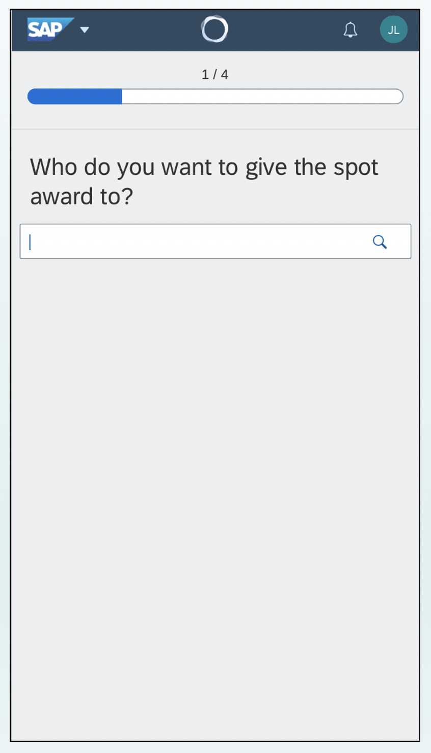 User search for recipient