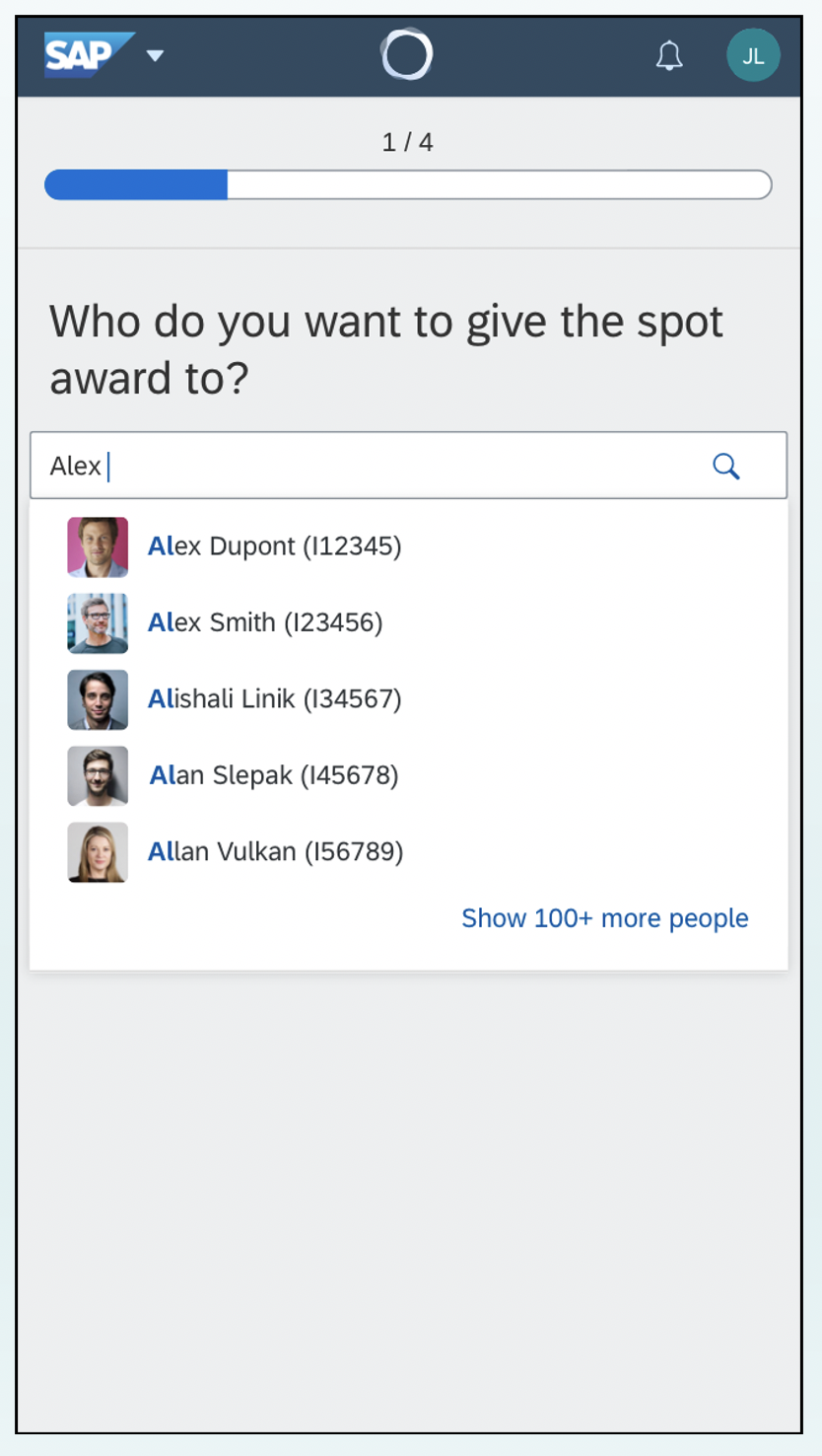 User chose Alex Dupon
