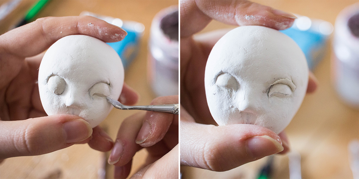 How to smooth the surface when sculpting with air-dry clays