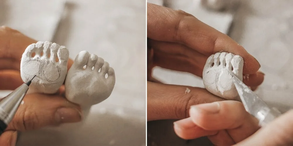 Carving and sanding airdry clay best practices — Adele Po.